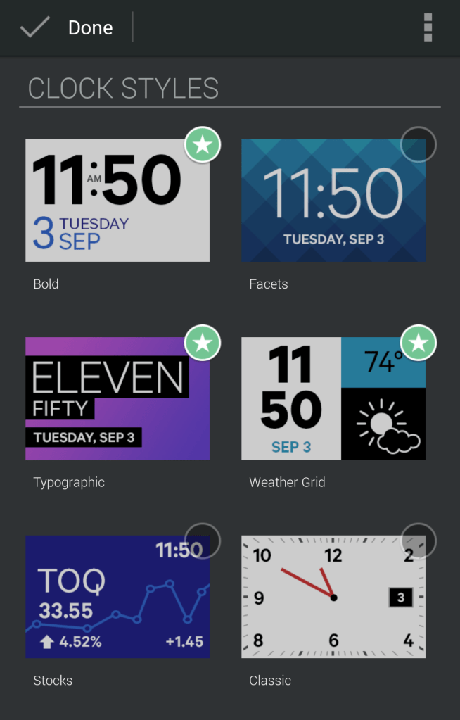 Qualcomm Toq Smartwatch Review  - Tech We Like - Qualcomm Toq App Screenshot  (8) - Clock Styles 