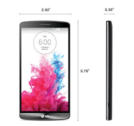 LG G3 Smartphone - Size - Dimensions - LGG3