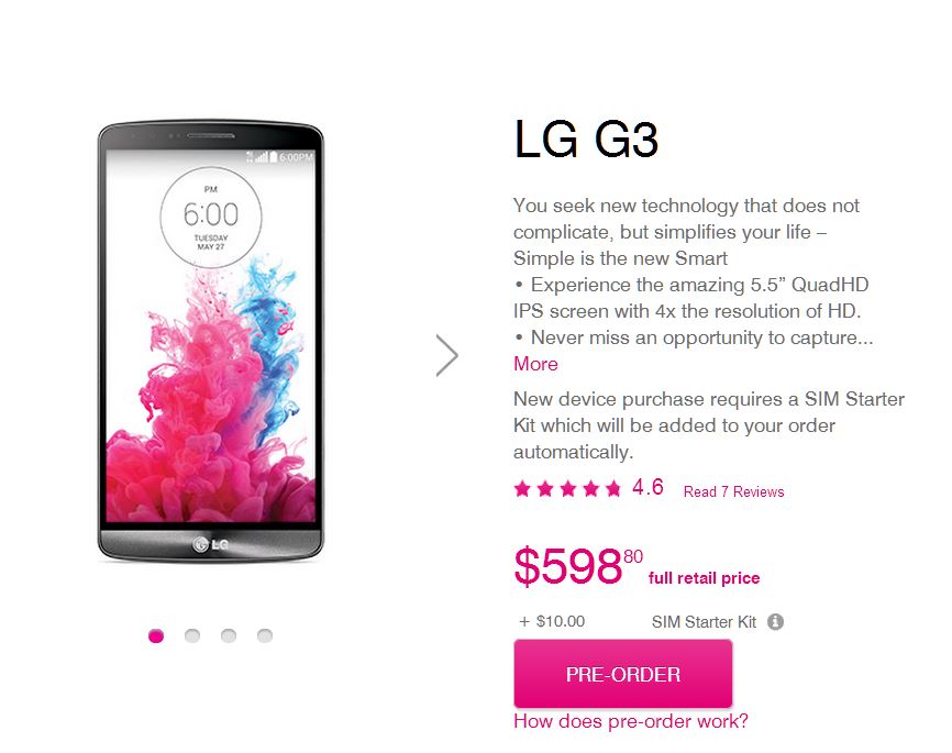LG G3 - T-Mobile Pre-Order