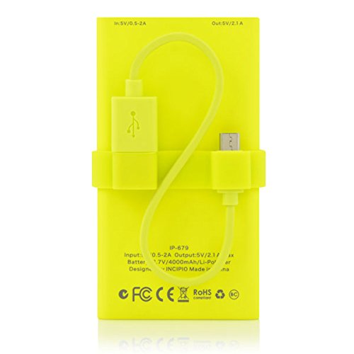 Incipio OffGRID Portable Backup Battery Pack Review - 4000 mAh - Analie Cruz - Yellow Cable